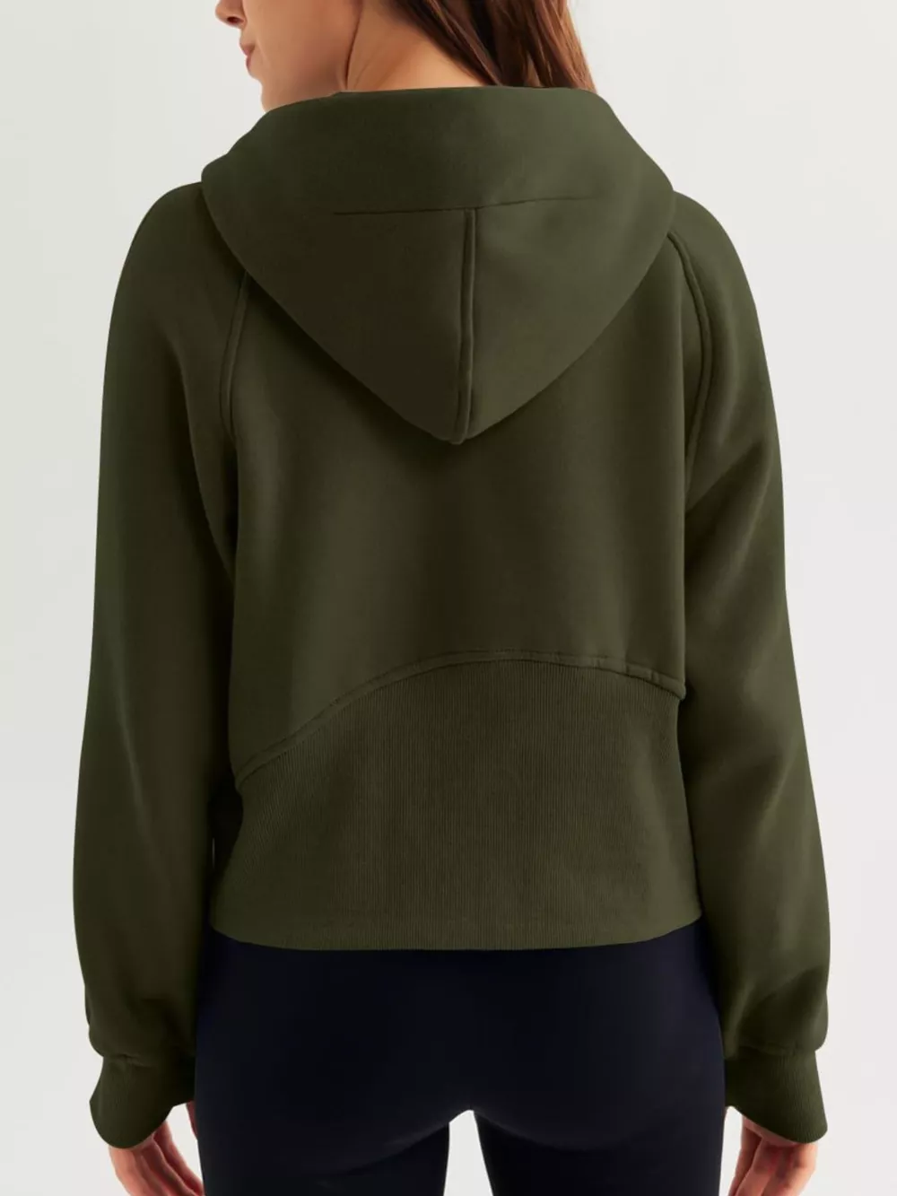 Half Zip Raglan Sleeve Hoodie, image 6