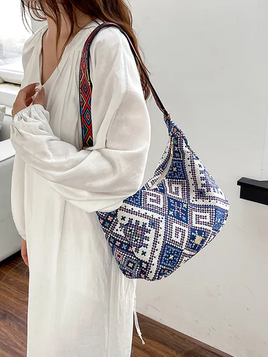 Geometric Adjustable Strap Crossbody Bag, image 8