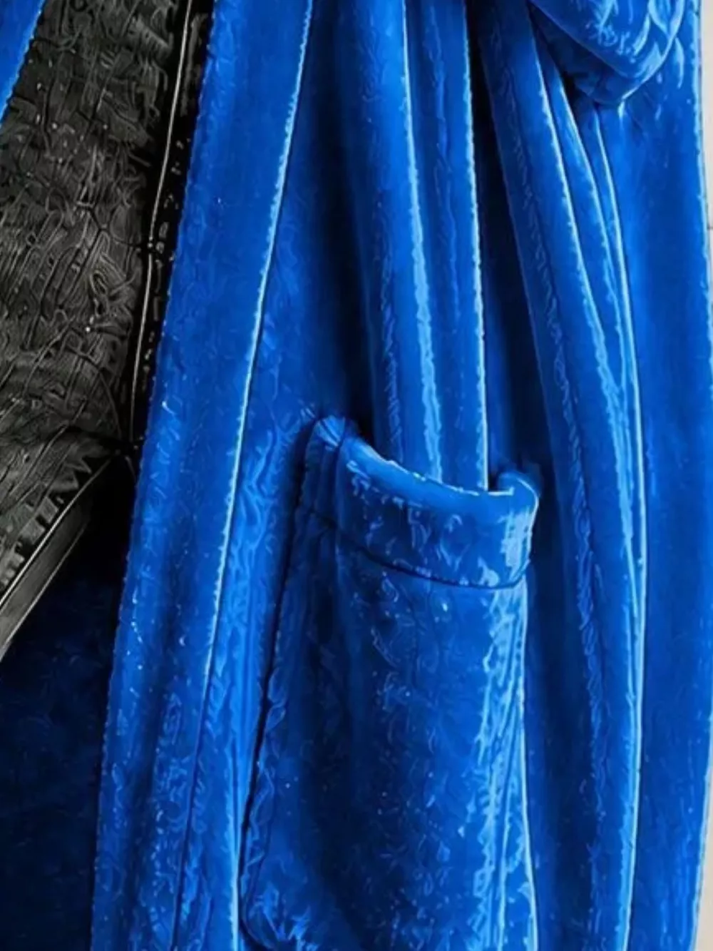 Full Size Velvet Open-Front Longline Outerwear Plus Size, image 14