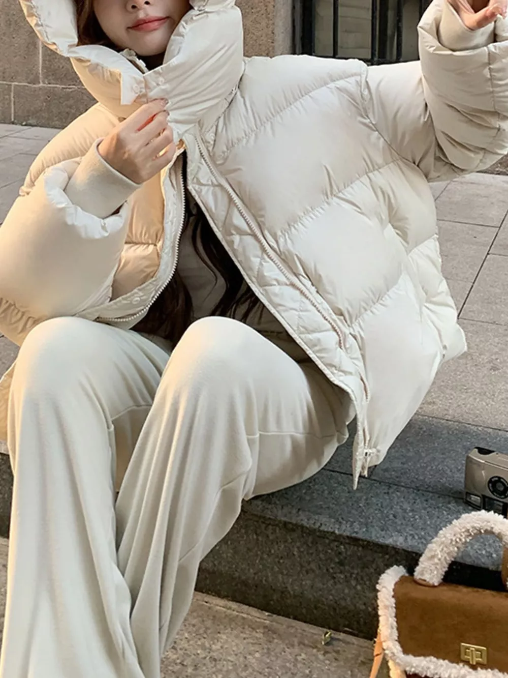 Quilted Hooded Puffer Jacket, image 13