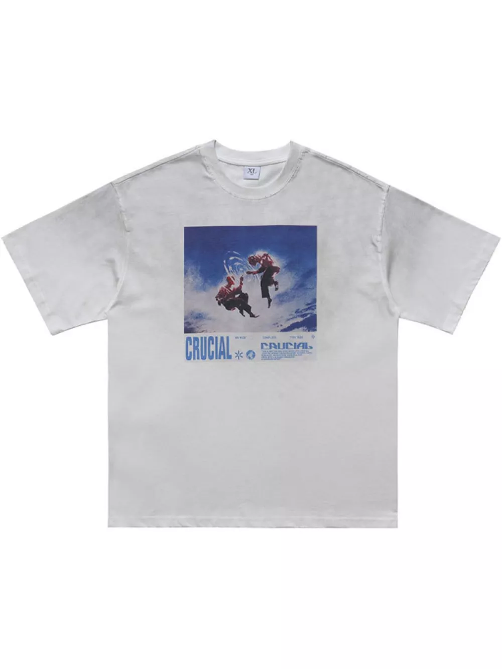 Men's Graphic Round Neck Oversized T-Shirt, image 7