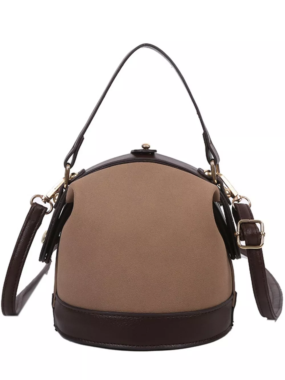 Two-Tone Bucket Crossbody Bag, image 3