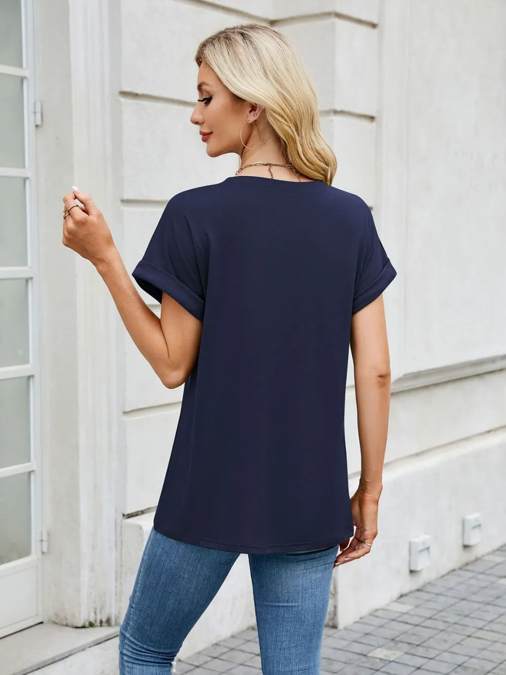 Round Neck Short Sleeve T-Shirt, image 24