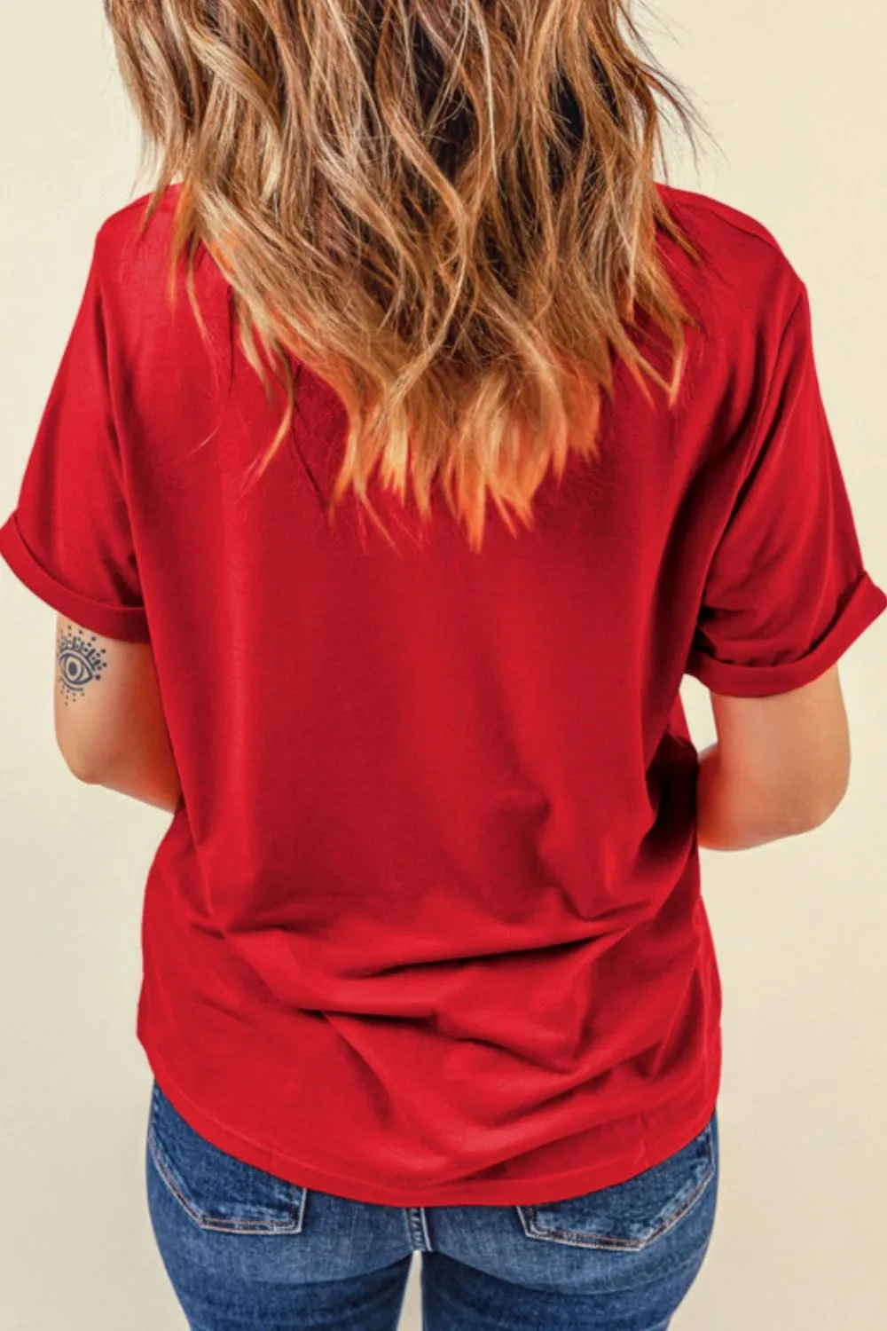 Football Round Neck Short Sleeve T Shirt, image 8