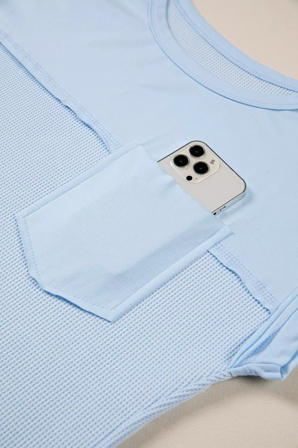 Waffle Knit Pocket T-Shirt, image 9