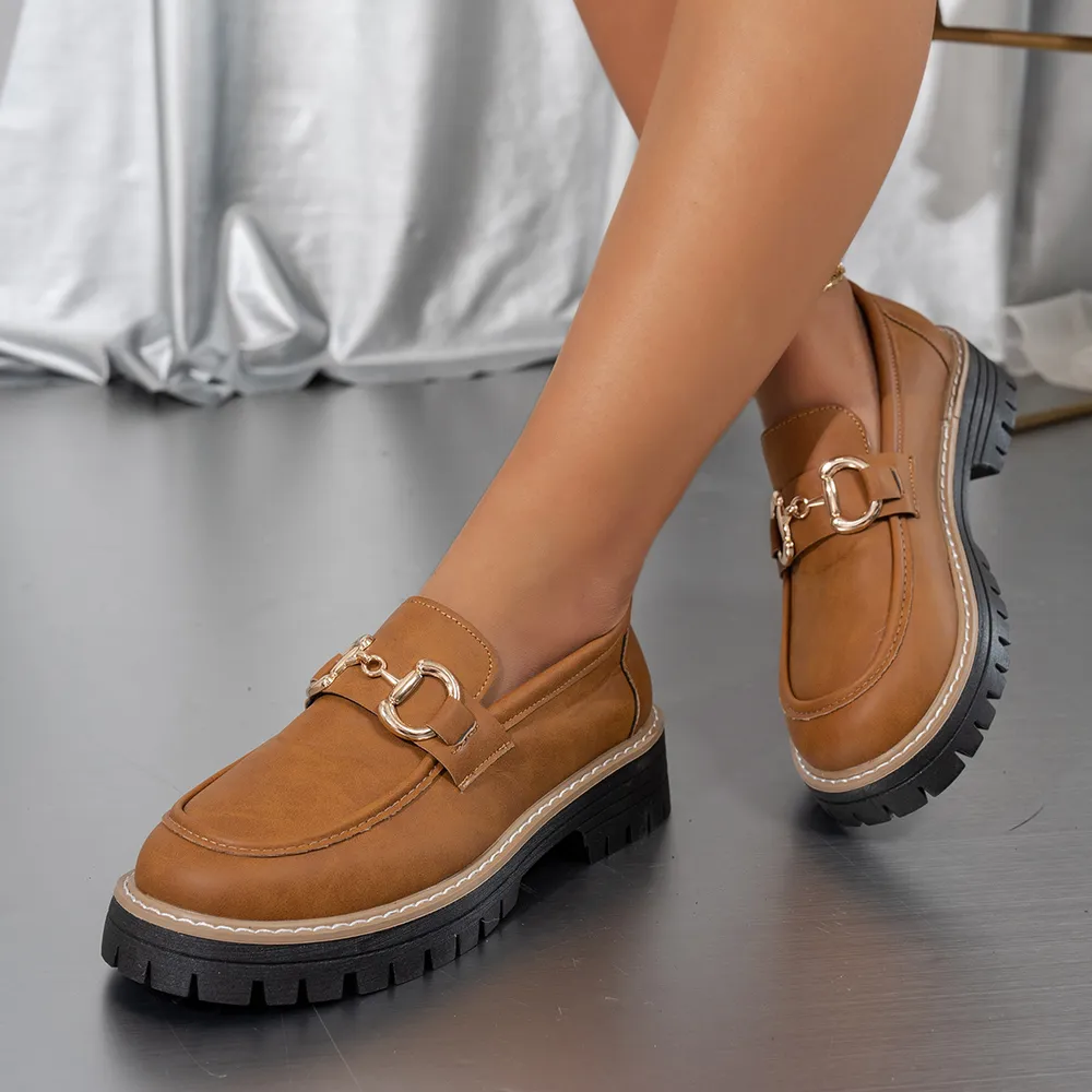 Round Toe Platform Loafers, image 3