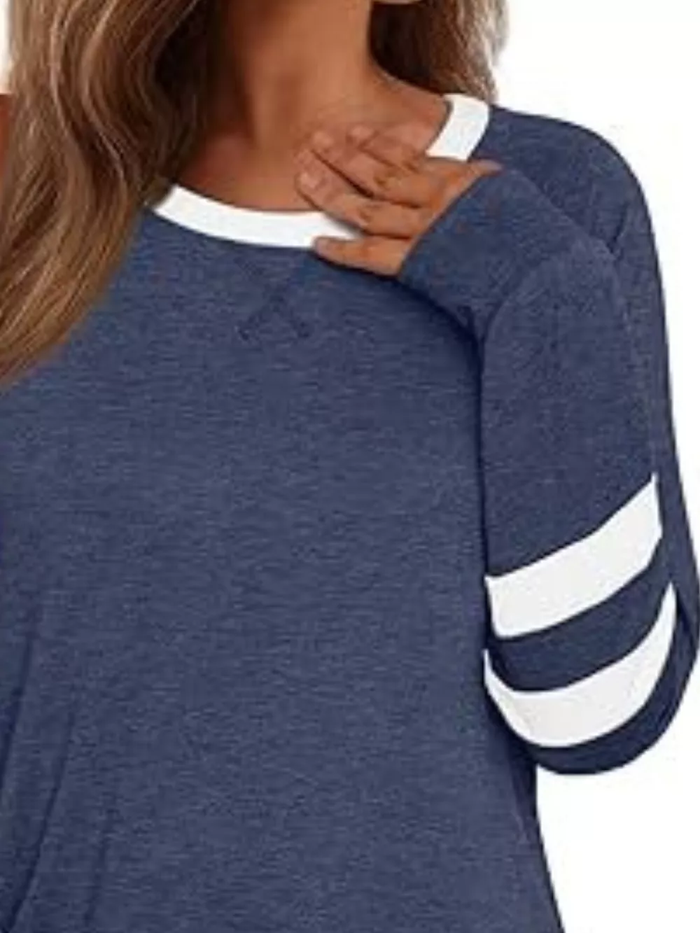 Casual Striped Round Neck T-Shirt, image 11