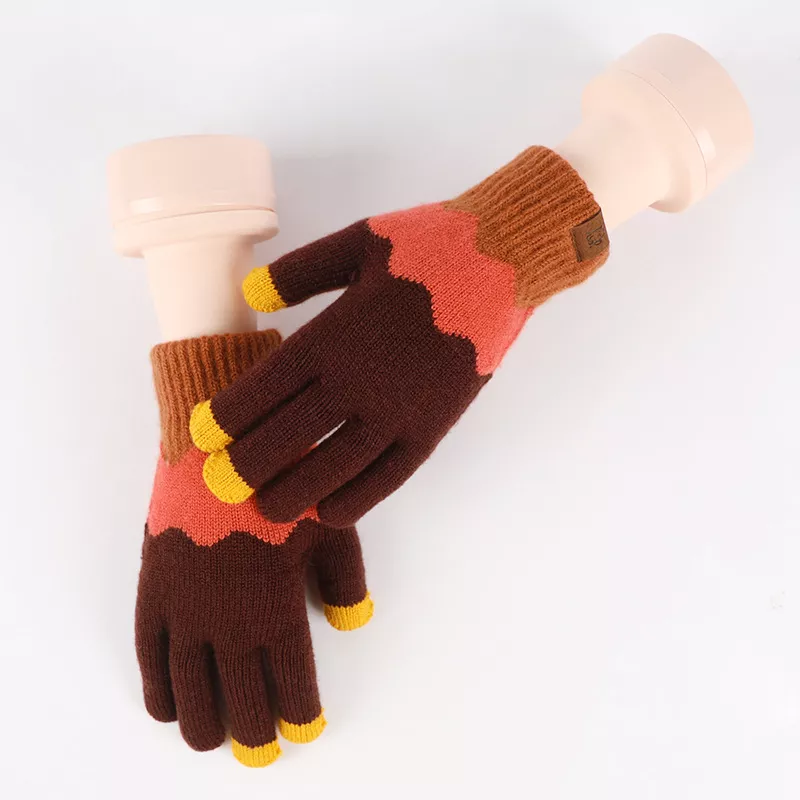 Colorful Knitted Touchscreen Gloves, image 7