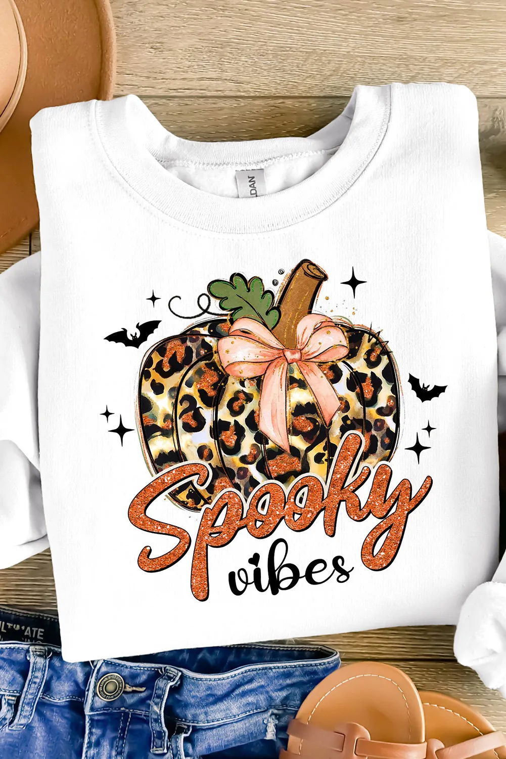 Graphic Round Neck Long Sleeve Sweatshirt, image 5