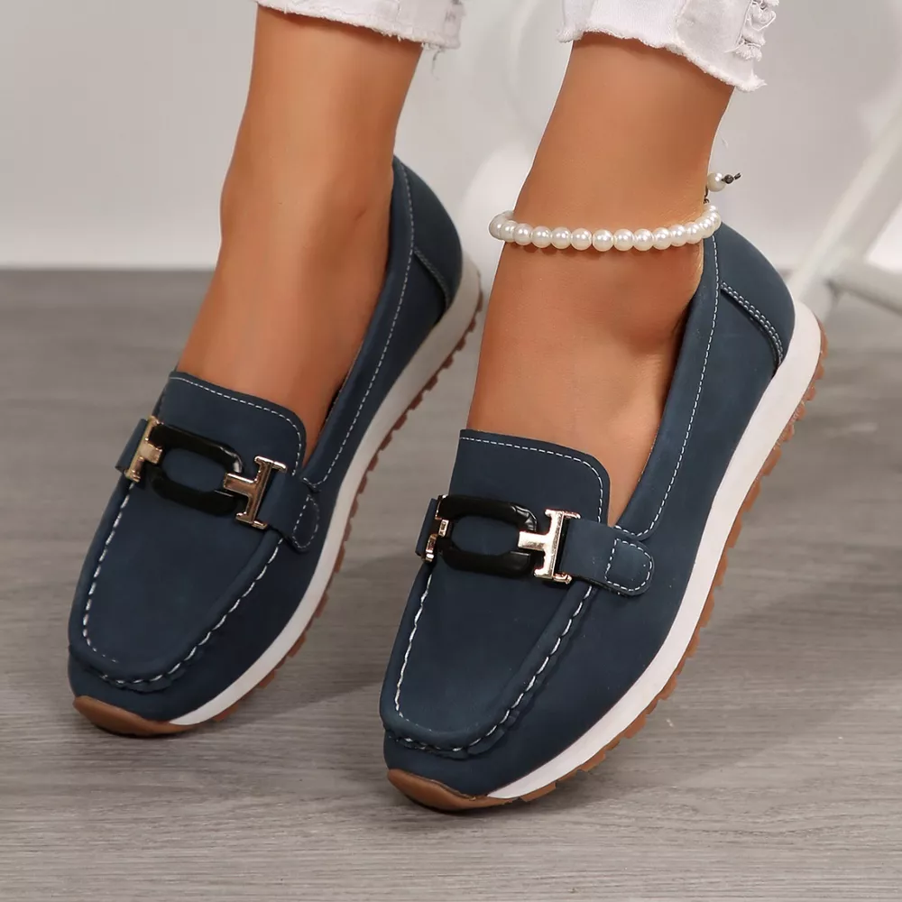 Buckle Decor Casual Slip-Ons, image 9