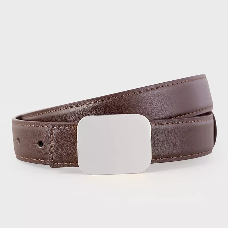 Square Buckle Leather Belt, image 6