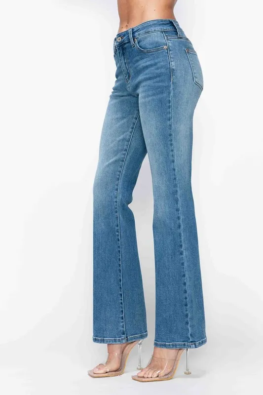 Full Size Cat's Whiskers Mid Rise Bootcut Jeans, image 14