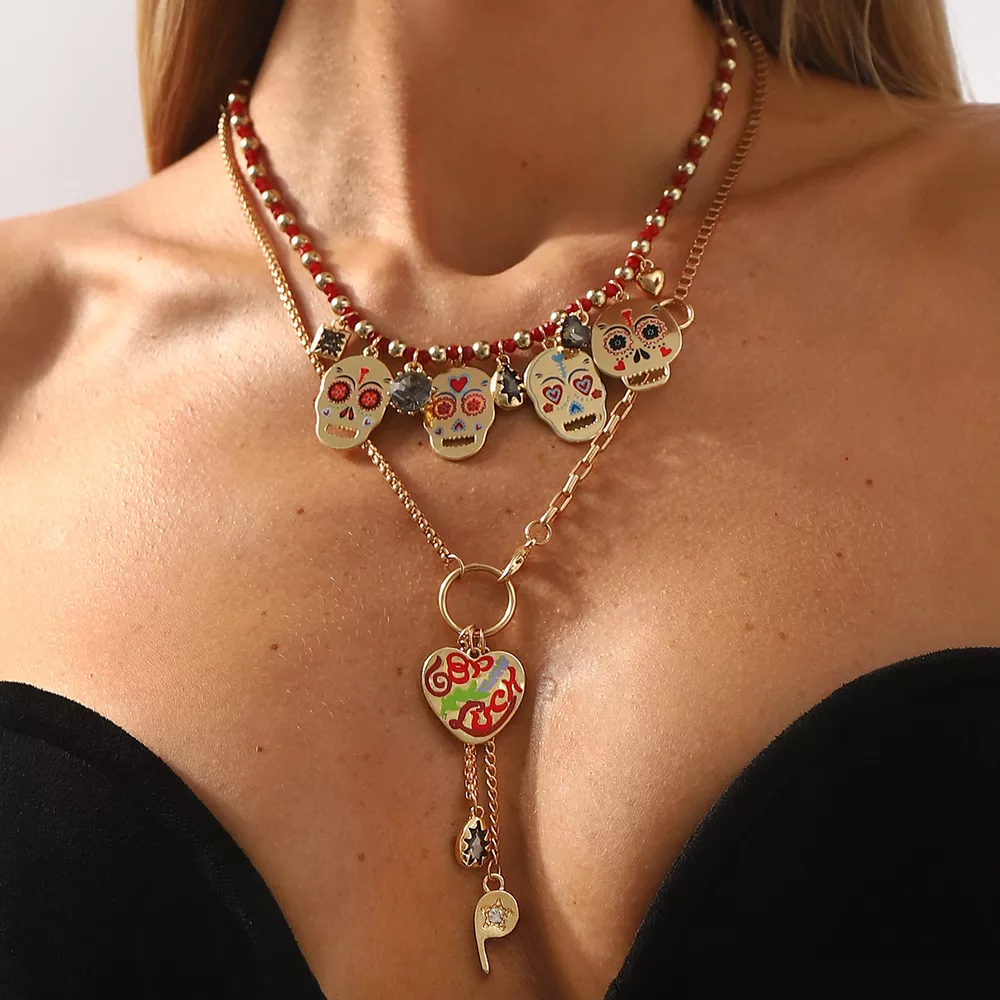 18K Gold-Plated Halloween Charm Necklace, image 3