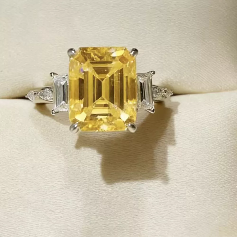 5 Carat Moissanite 925 Sterling Silver Ring, image 2