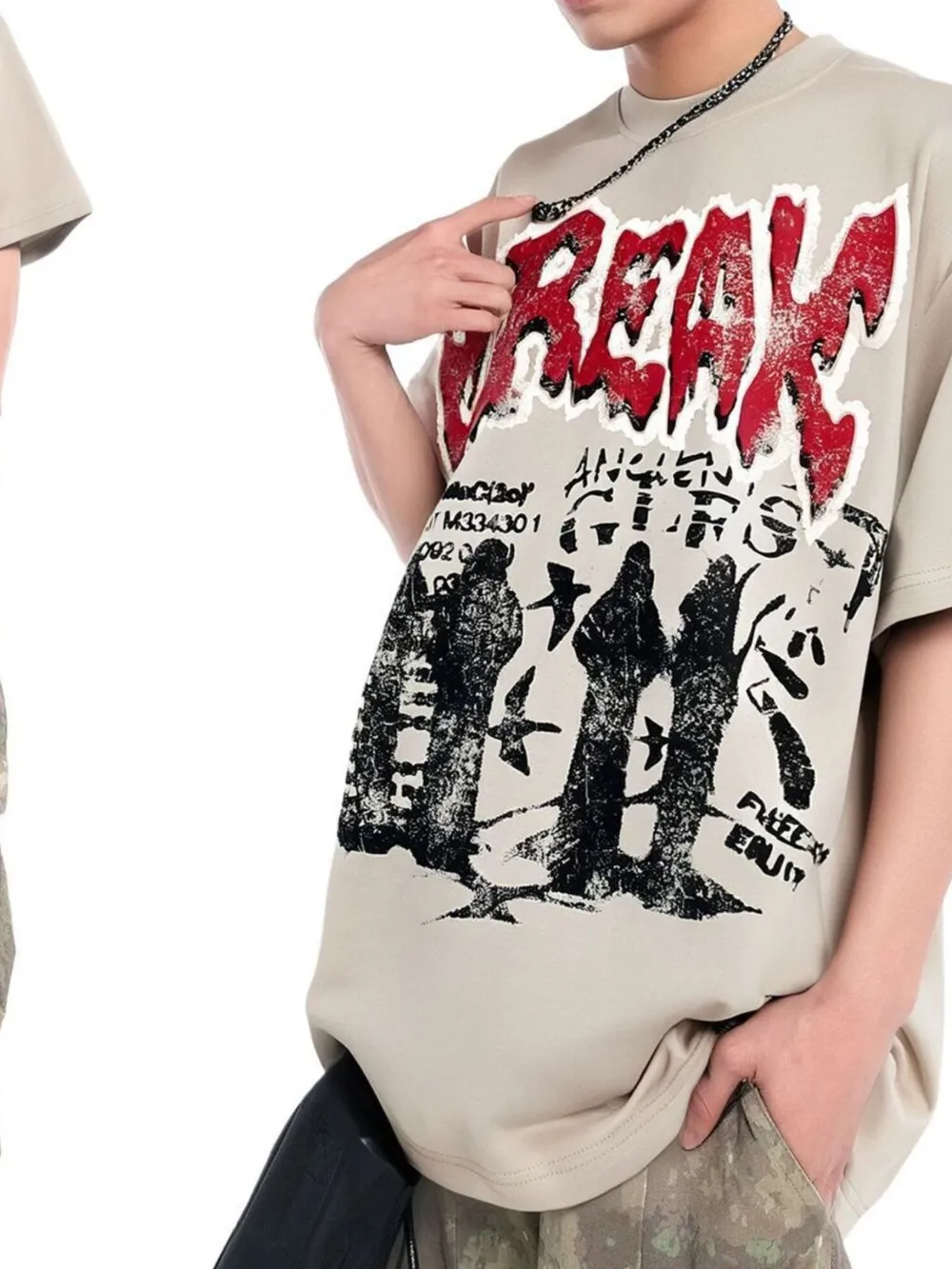 Men's Round Neck Short Sleeve Graphic T-Shirt, image 3