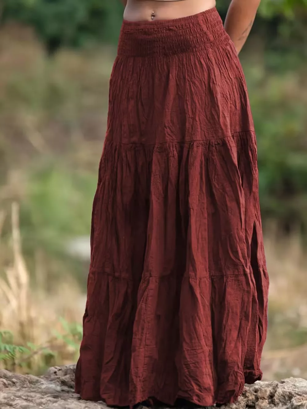 Tiered Maxi Skirt, image 13