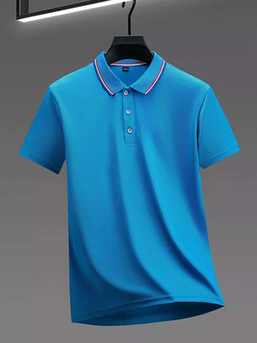 Men's Full Size Button Detail Short Sleeve Polo Plus Size, image 8