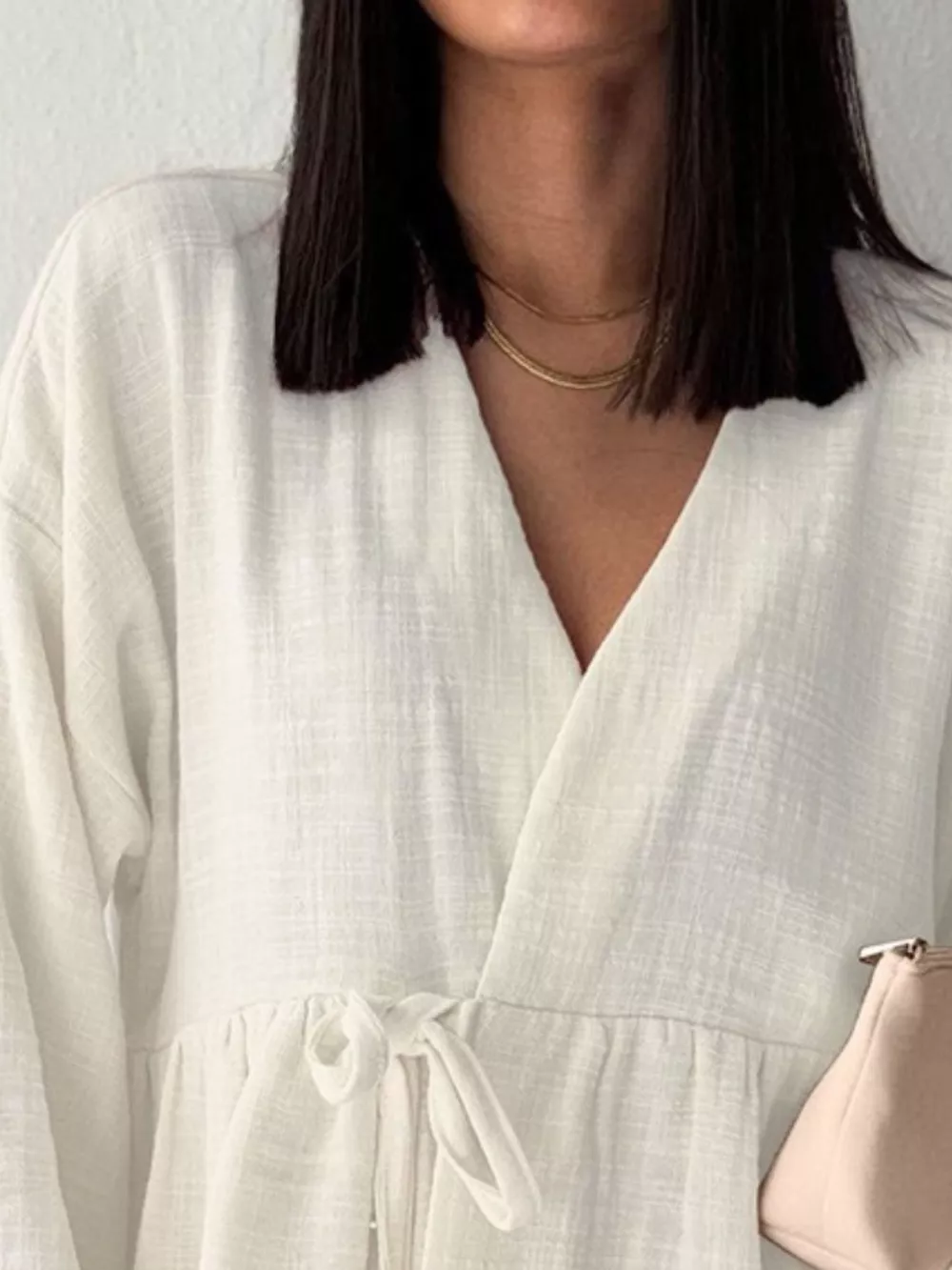 Tie Front Long Sleeve Shirt, image 6