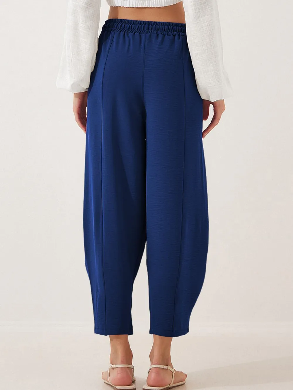 Full Size Drawstring Cropped Jogger Pants Plus Size, image 5