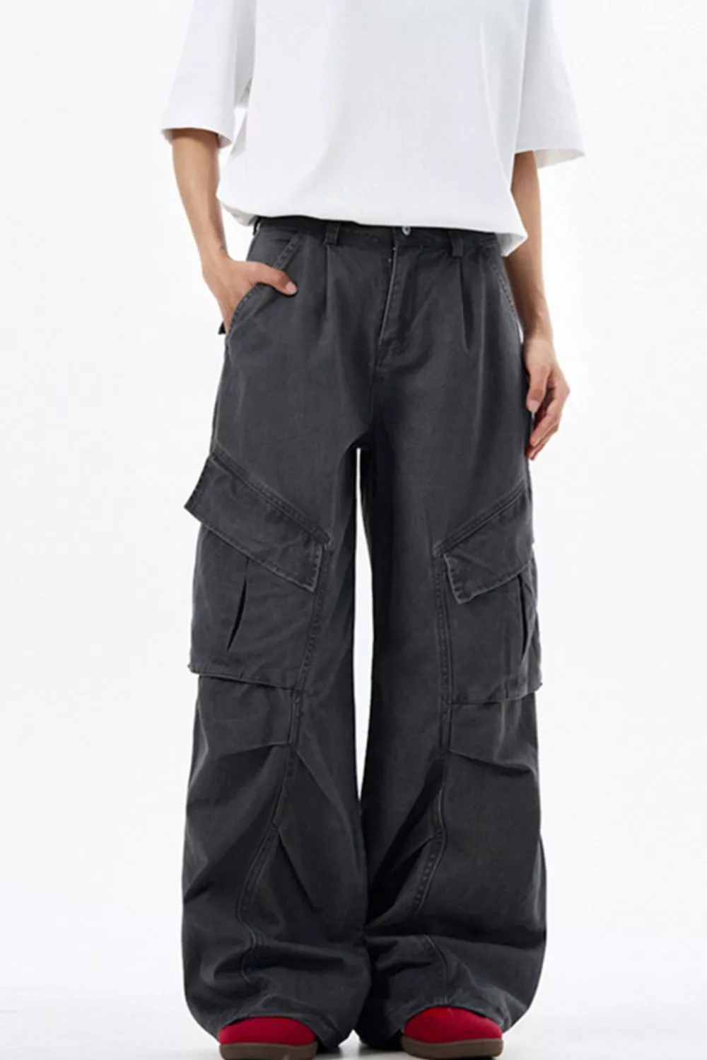 Men's Loose Fit Multi-Pocket Cargo Pants, image 5