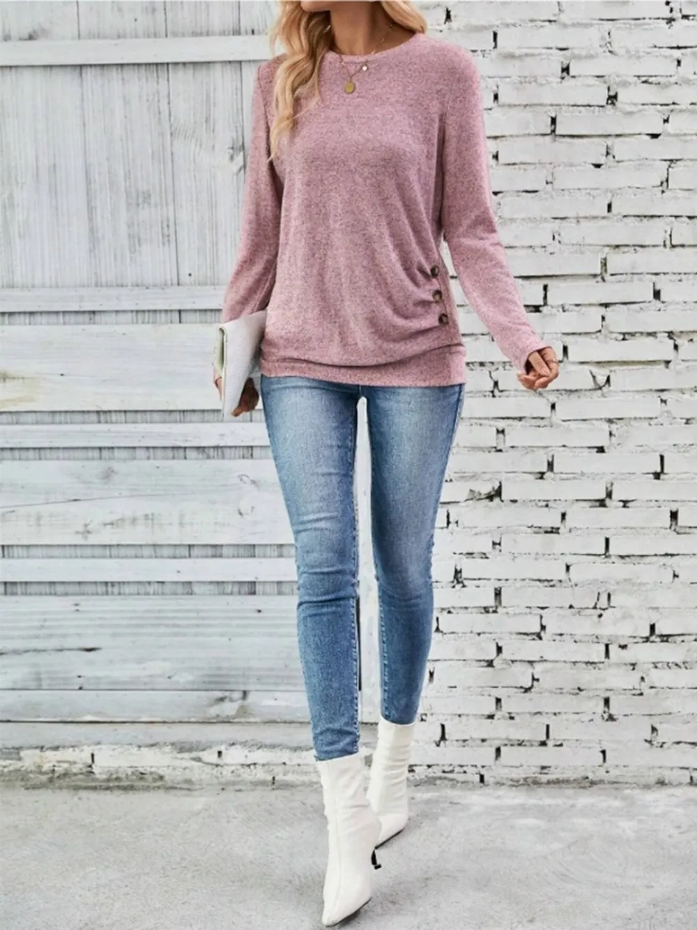 Round Neck Long Sleeve T-Shirt, image 9