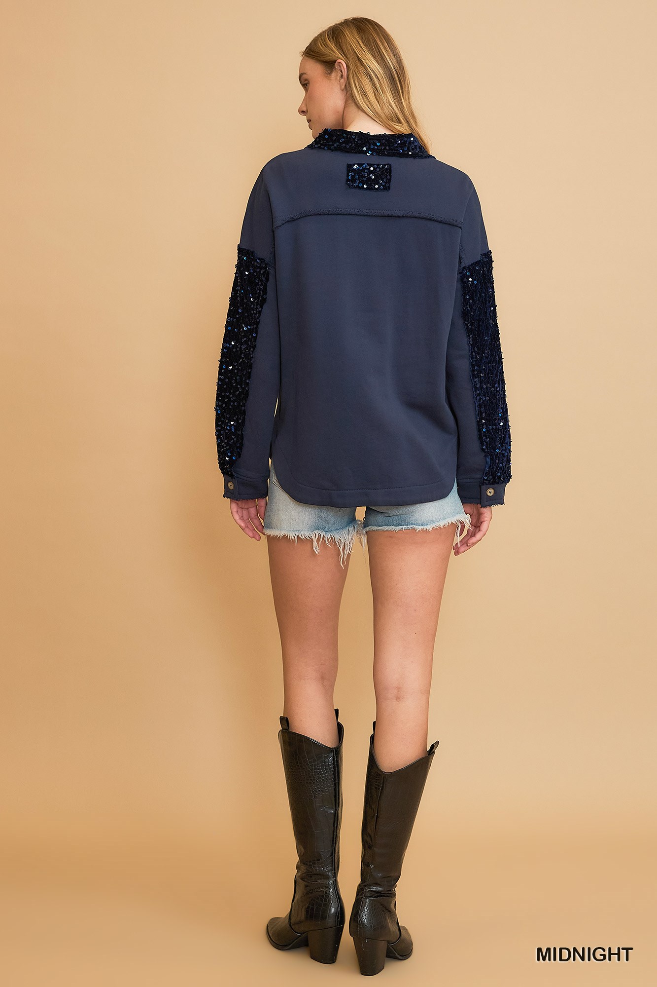 Sequined French Terry Jacket, image 5