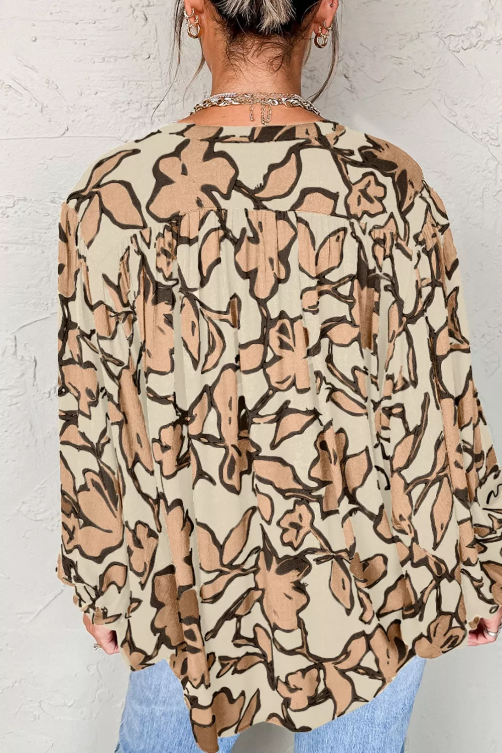 Floral Print Button-Down Long Sleeve Shirt, image 6