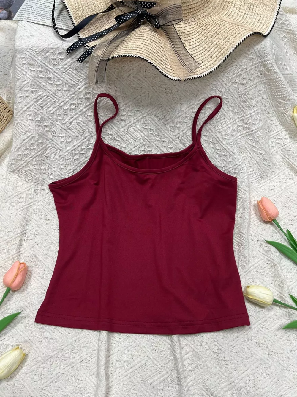 Solid Color Scoop Neck Cami, image 10