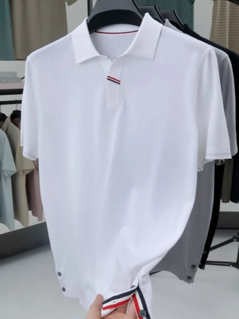 Men's Plus Size Collared Neck Short Sleeve Polo, image 5
