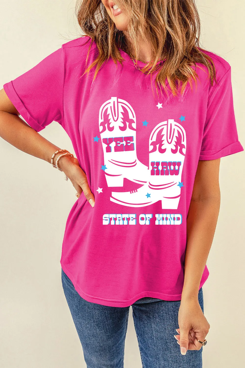 Graphic Round Neck Short Sleeve T-Shirt, image 5