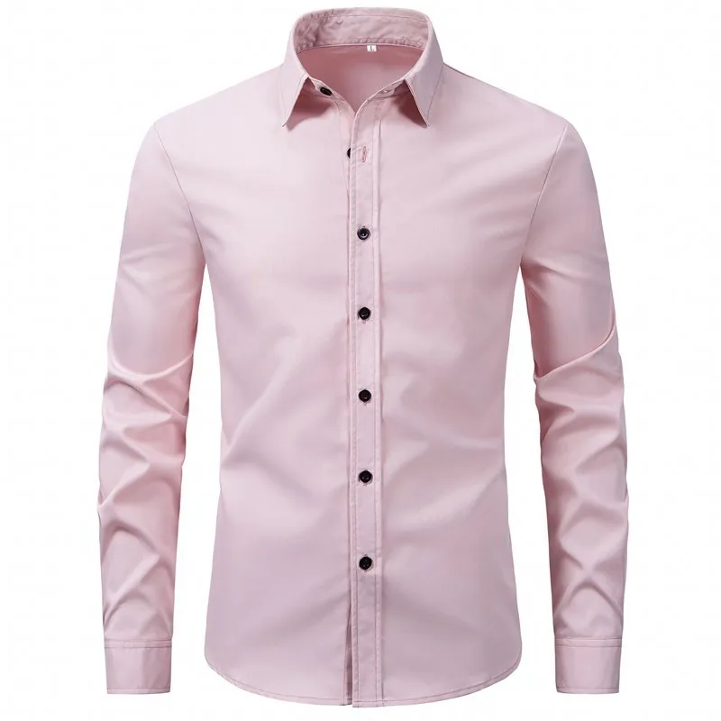 Men's Plus Size Button Up Long Sleeve Shirt, image 4