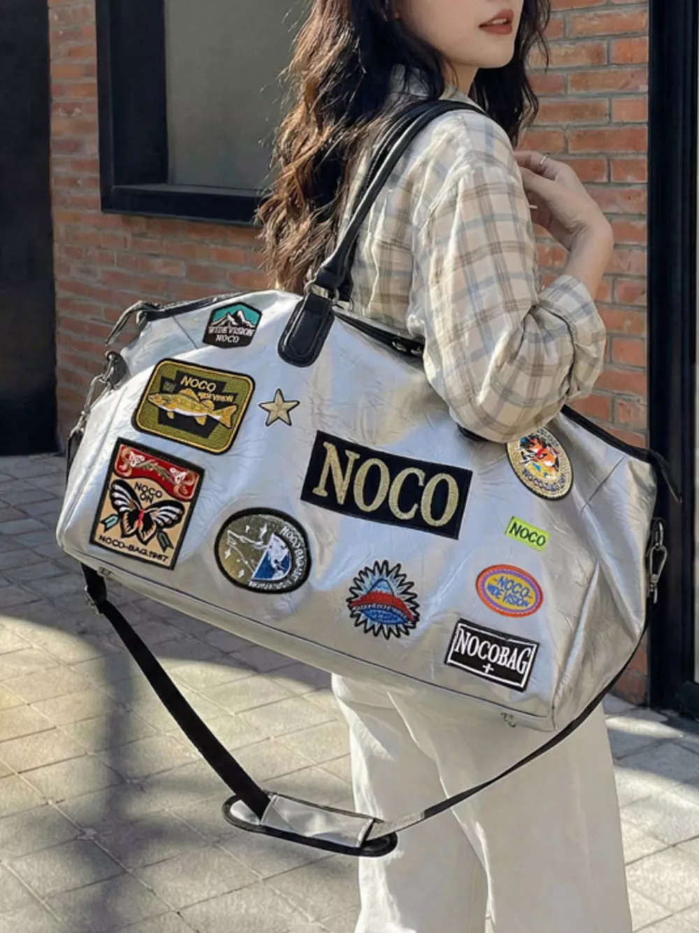 Patchwork Embellished Travel Bag, image 3