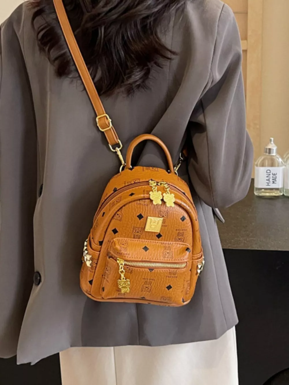 Patterned Mini Backpack Bag, image 6