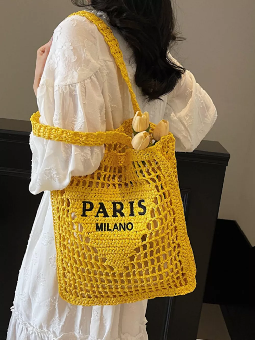 Crochet Knit Shoulder Bag, image 11