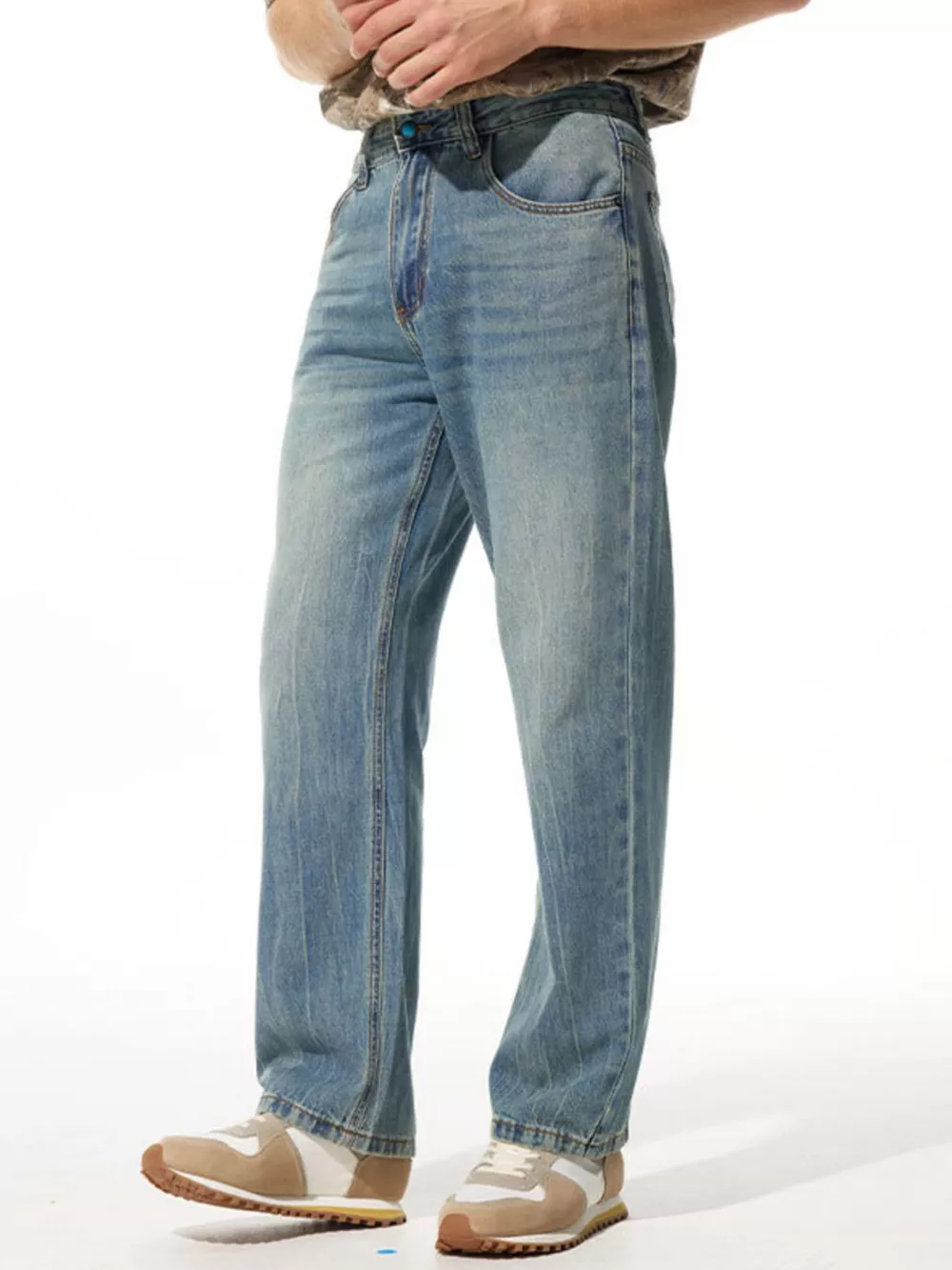 Men's Relaxed Fit Vintage Wash Pants, image 3