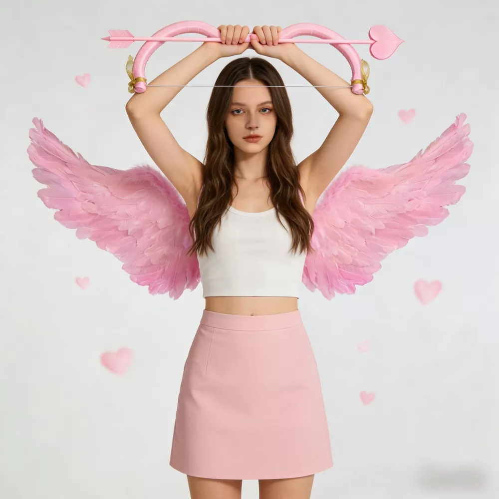 Cupid Bow & Arrow and Wings Cosplay Set