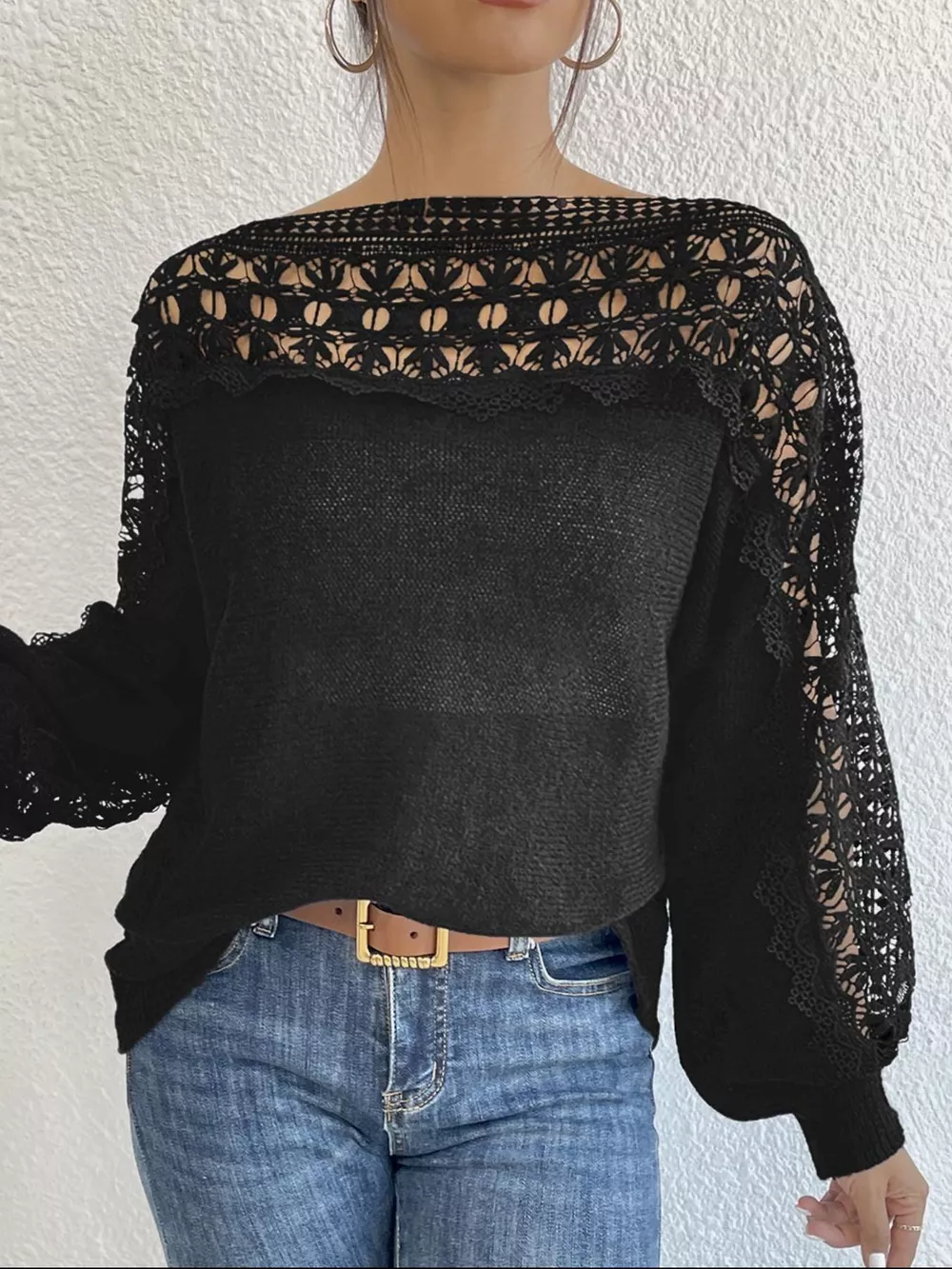 Crochet Long Sleeve Sweater, image 3