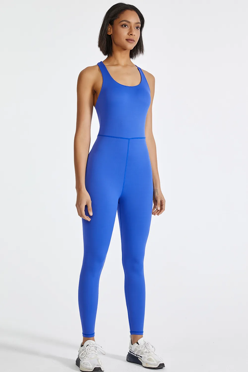 Crisscross Back Wide Strap Active Jumpsuit, image 5