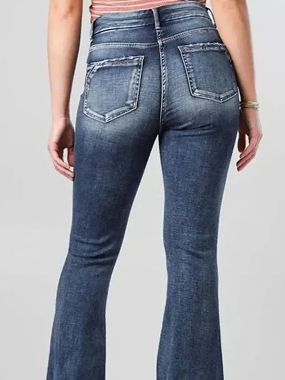 High-Rise Flare Gradient Wash Jeans, image 3