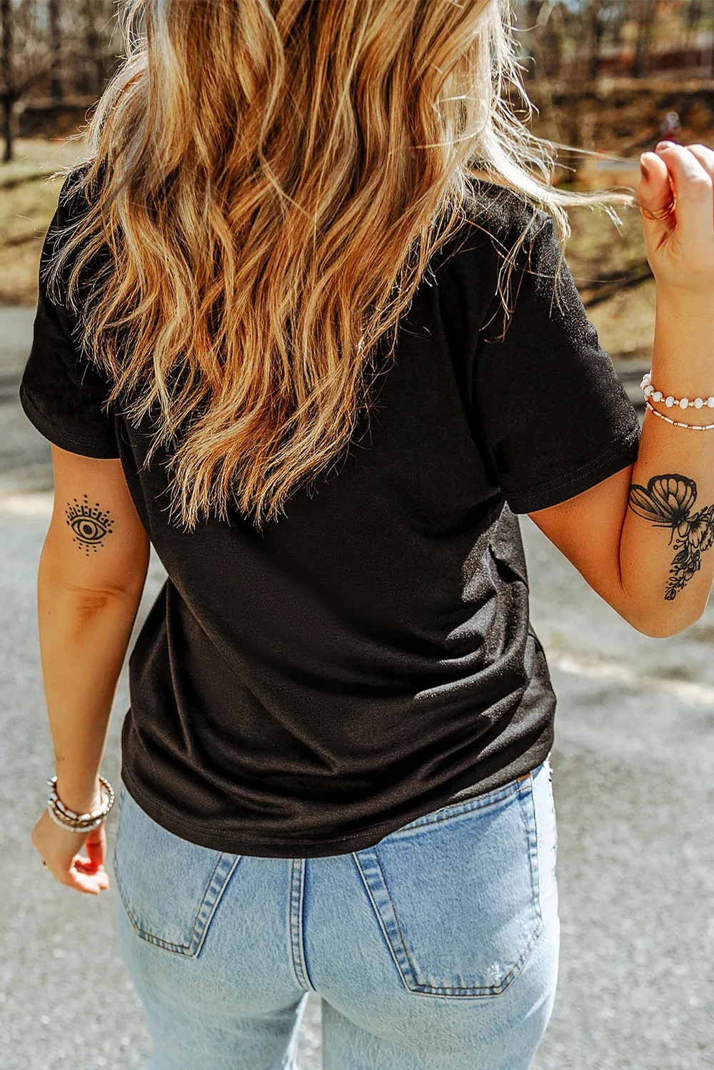 Skull Round Neck Short Sleeve T-Shirt, image 4