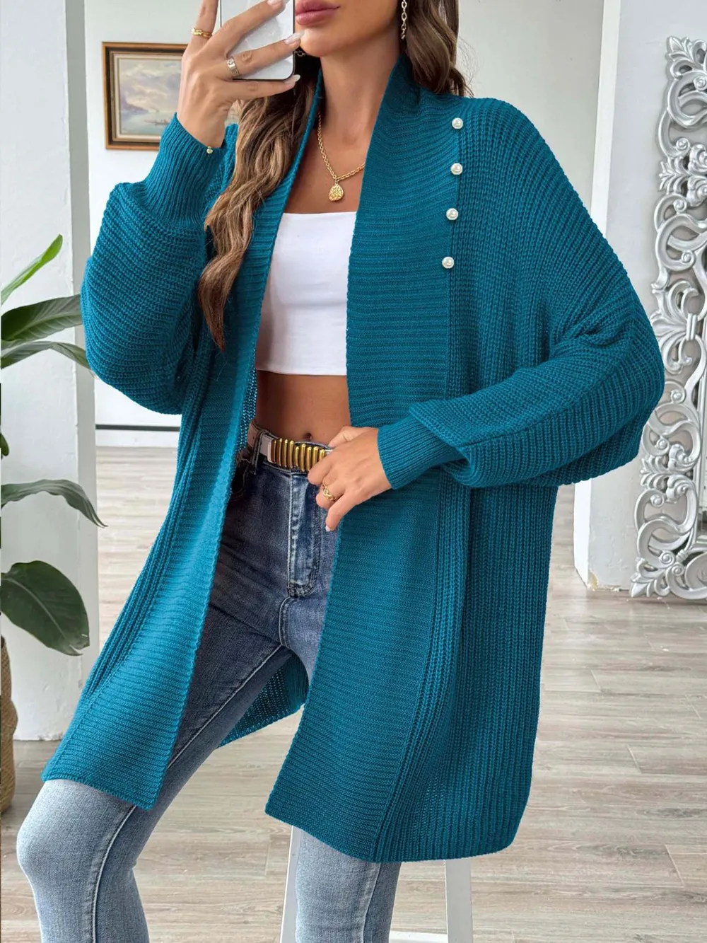 Open Front Long Sleeve Cardigan, image 12