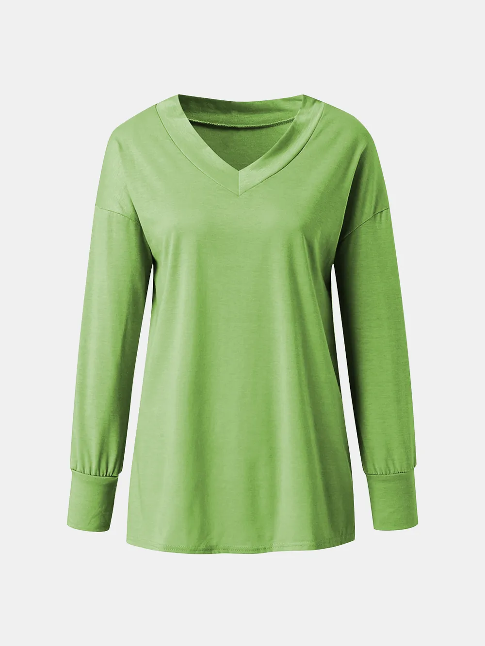 Full Size V-Neck Long Sleeve T-Shirt, image 9
