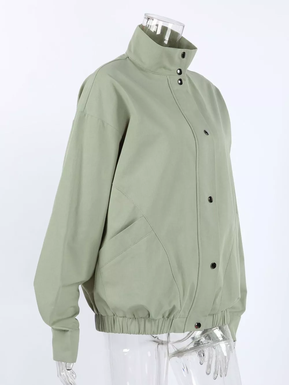 Snap Down Dropped Shoulder Jacket, image 15