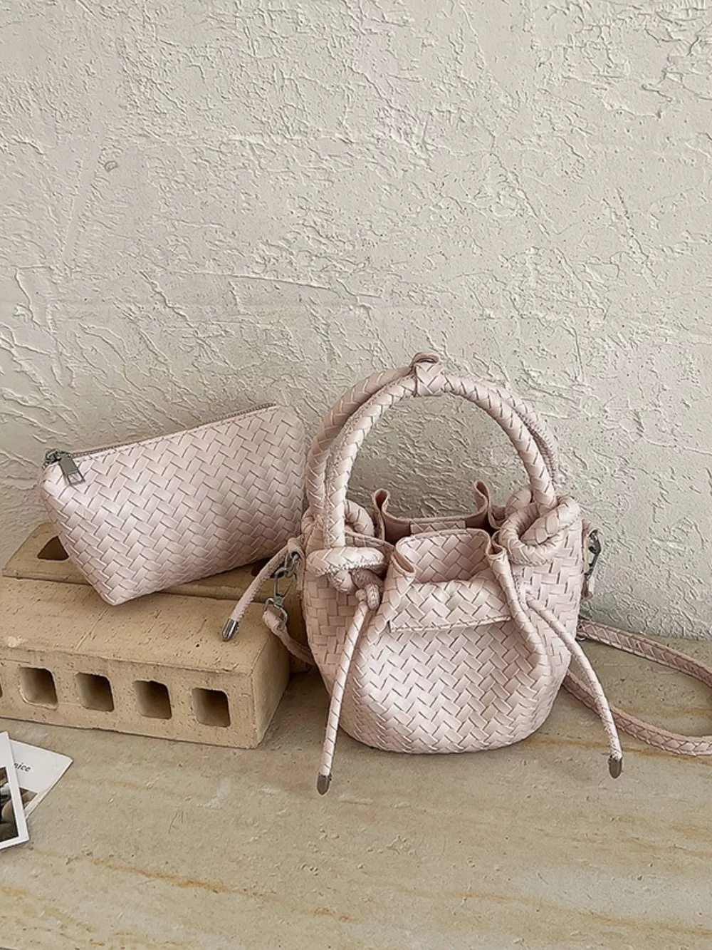 Woven Bucket Crossbody Bag, image 2