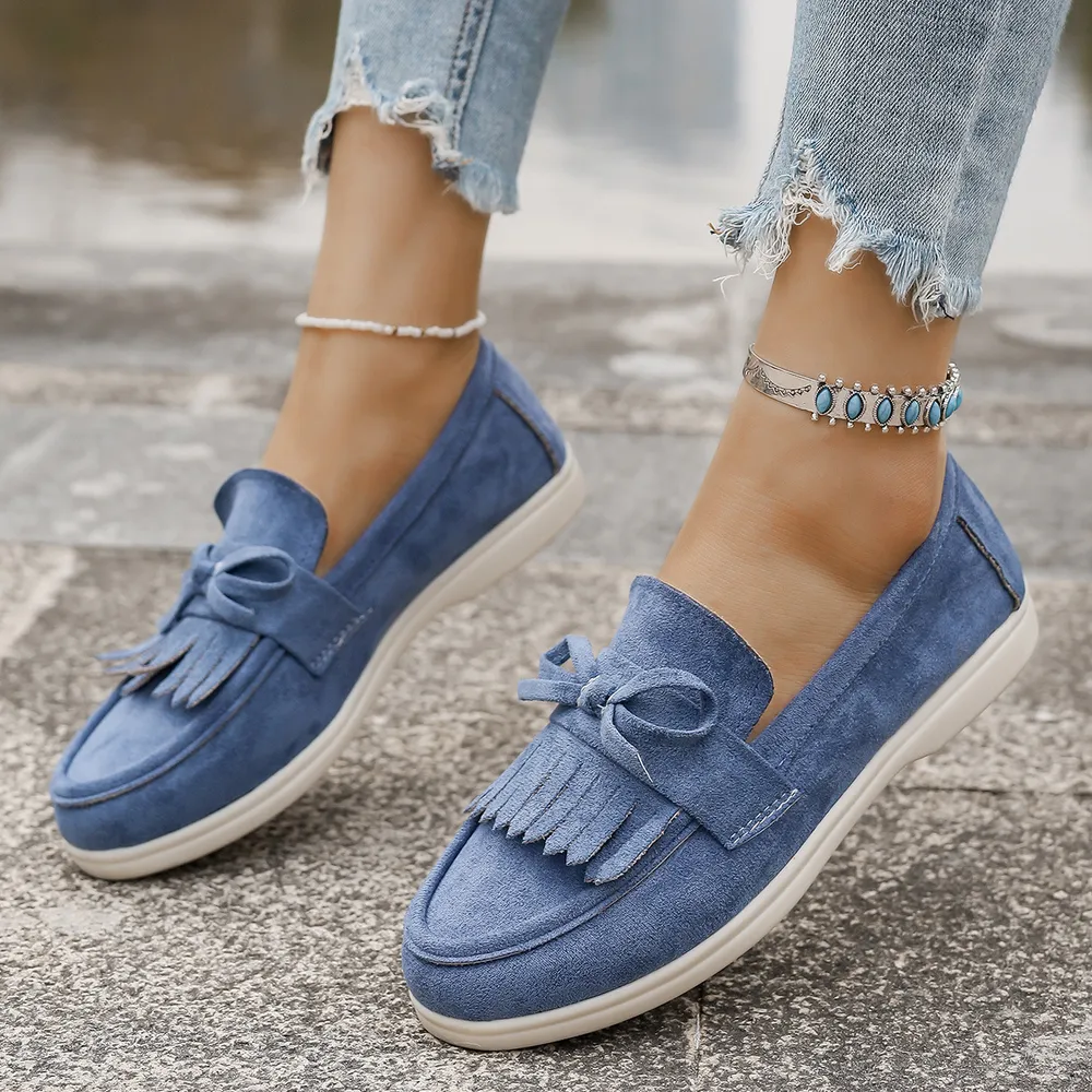 Round Toe Flats Loafers, image 4