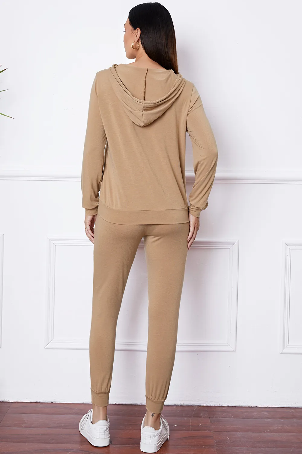 SHUT UP AND KISS ME Lip Graphic Hooded Top and Drawstring Pants Set, image 6