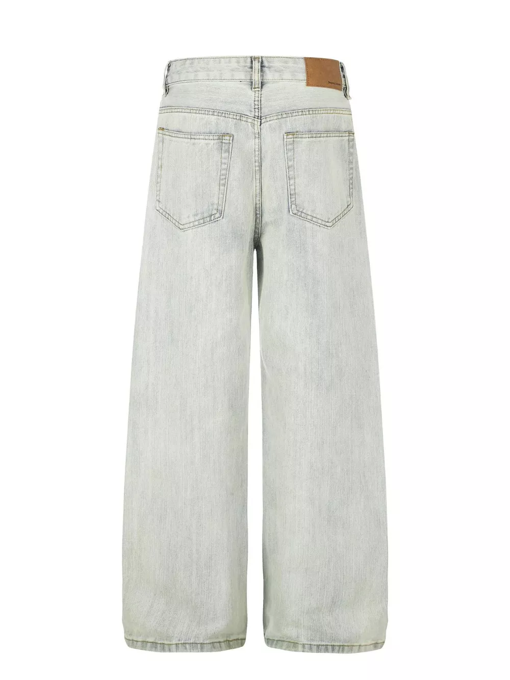 Men's Washed Wide Leg Jeans, image 3
