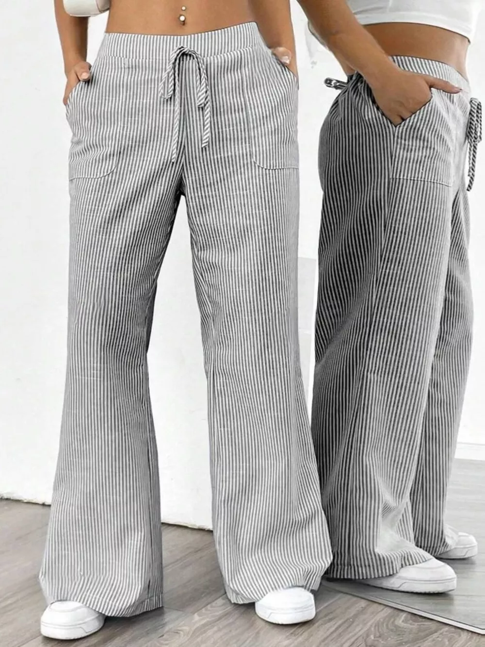 Striped Wide Leg Pants, image 11