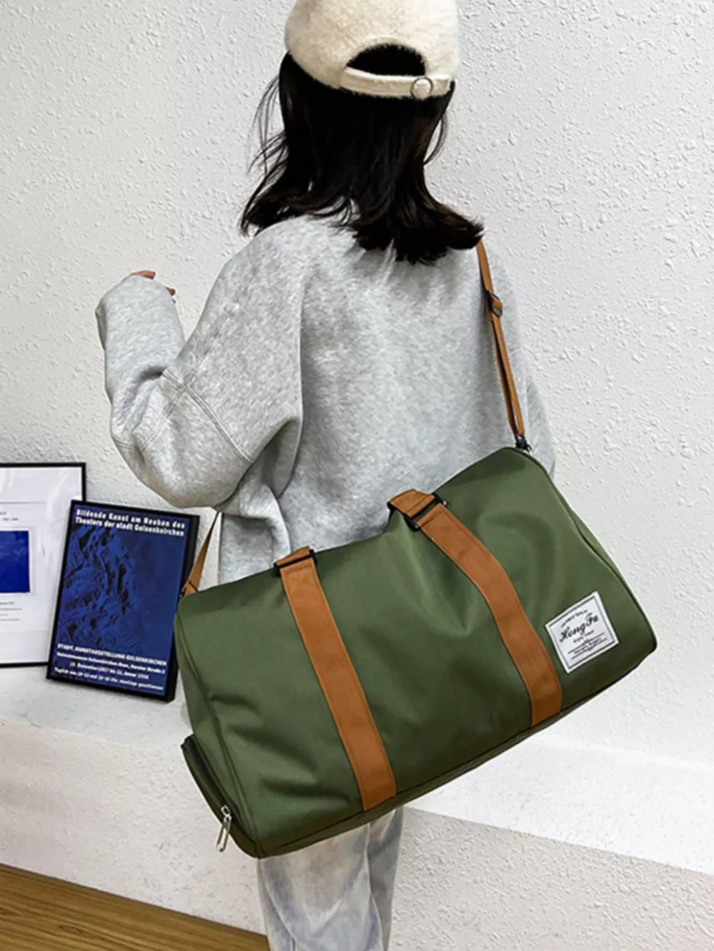 Oxford Cloth Duffel Travel Bag, image 2