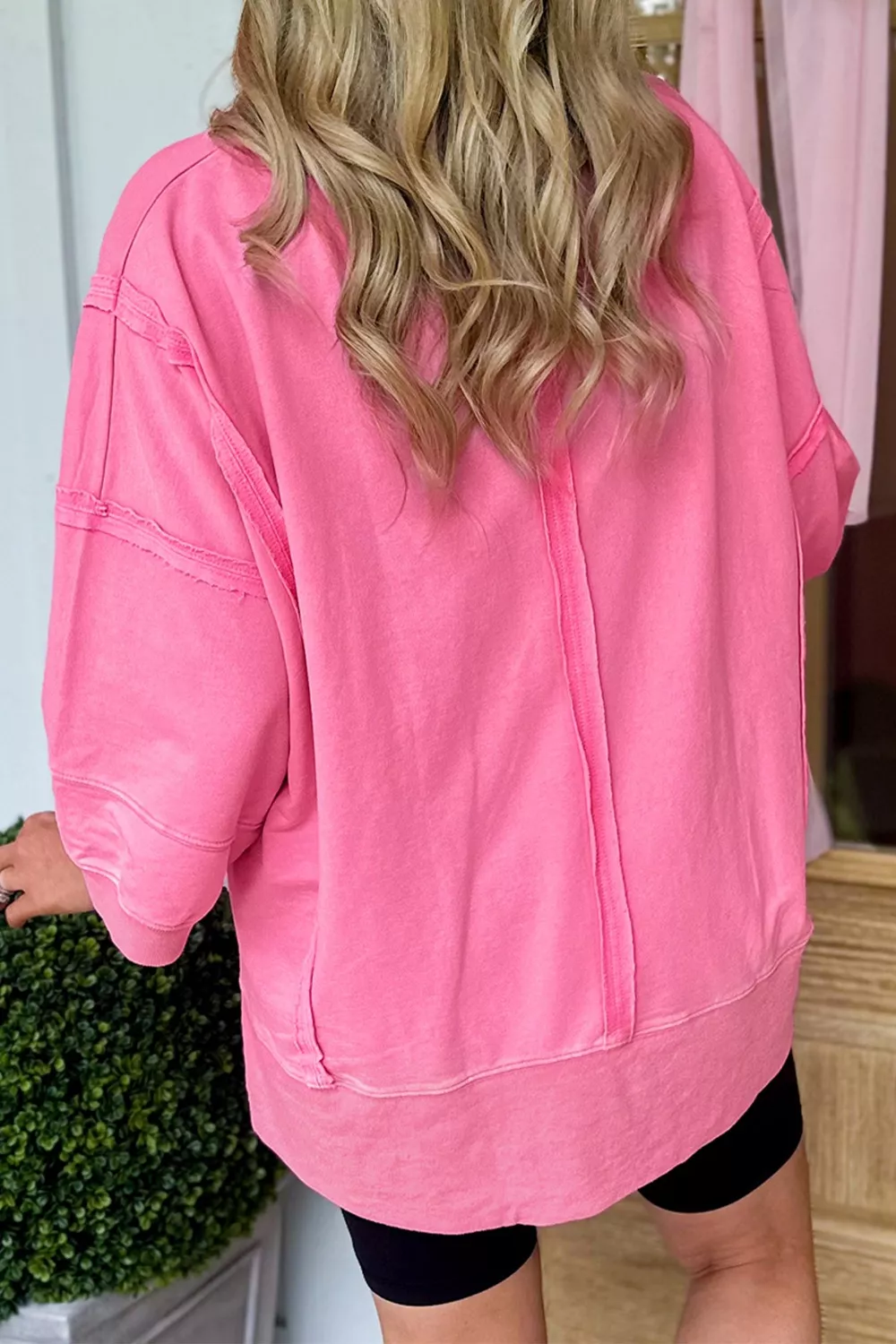Bow V-Neck Sweatshirt, image 4